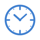 By the hour clock icon thick strokes